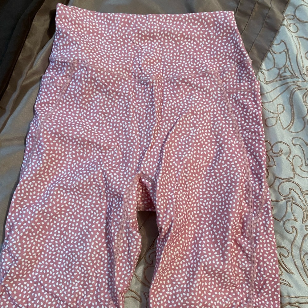 BuffBunny Pink and White Bike Shorts